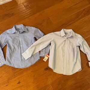 Cat & Jack Blue and White Plaid Button Down Shirt